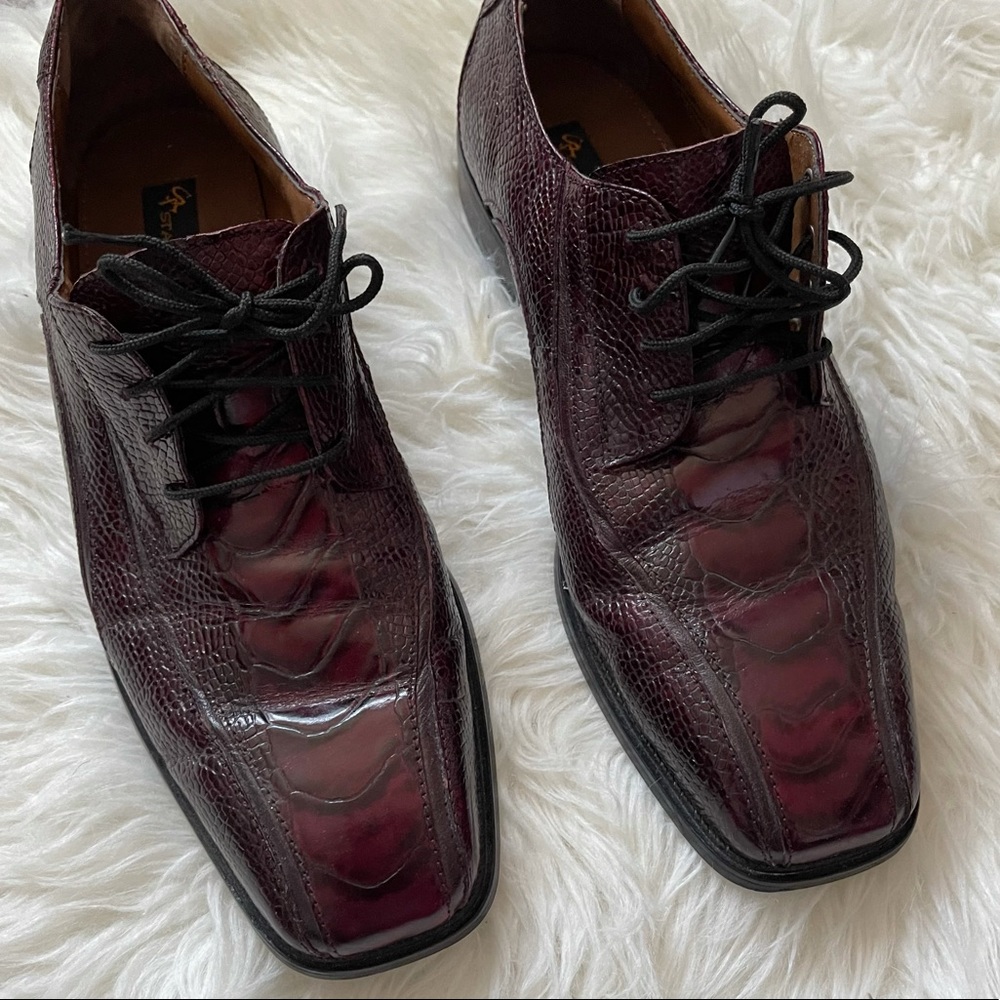 Stacy Adam’s burgundy shoes